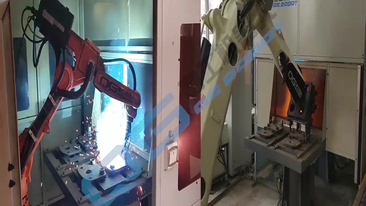 起重機(jī)加強(qiáng)板無人焊接站